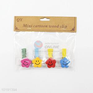 Cartoon flower shaped photo clip/paper clip/wood clip