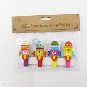 Cartoon rocket photo clip/paper clip/wood clip