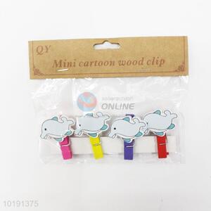 Cartoon dolphin photo clip/paper clip/wood clip