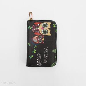 Wholesale Luxury Owl Printed Zipper Hand Wallet