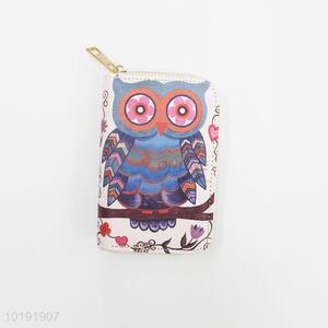 Creative Owl Printed Clutch Wallet with Zipper