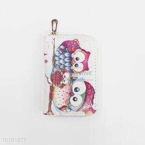 Fashion Owl Pattern Zipper Travel Women Wallet