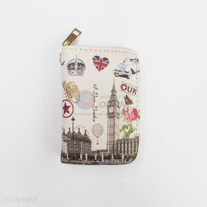 Vintage Printed Travel Zipper Wallet for Women