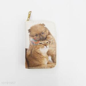 Pretty cat design zipper women wallets