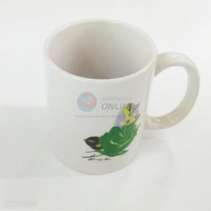 Green rose pattern ceramic water/coffee/milk cup