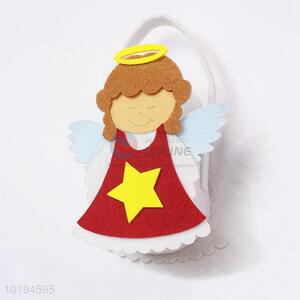 Wholesale Cheap Felt Hand Bag Cute Christmas Kid Bag in Angel Shape