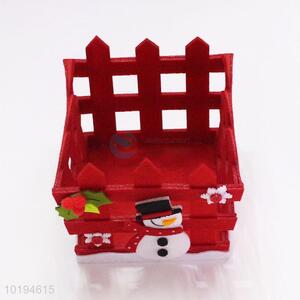 New Design Square Shaped Christmas Decorative Felt Pen Container