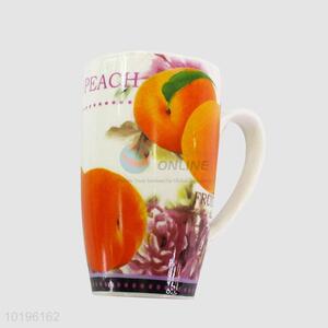 Peach Pattern Ceramic Cup Coffee Mug