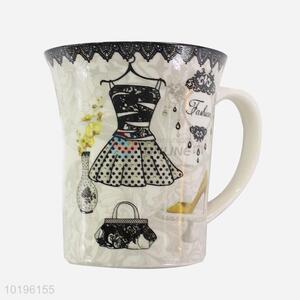 Lace Dress Printed Fashion White Ceramic Cup Coffee Mug