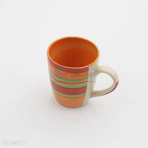 China Factory Price Colorful Cross Stripe Ceramic Cup Water Cup