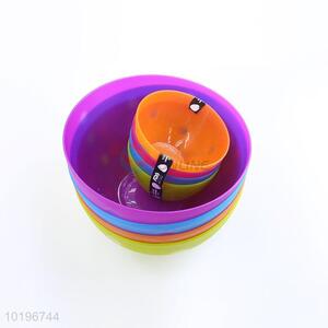 Plastic Lunch Salad Bowl Candy Color Bowl