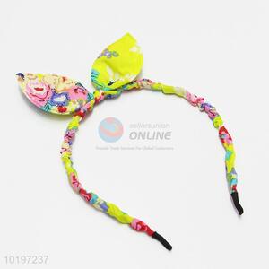 Flower Pattern New Fashion Rabbit Ear Hair Band Women Headband