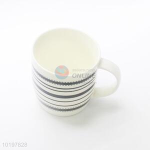 Trendy design striped ceramic coffee cup