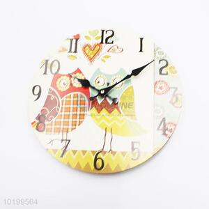 Home use large wooden quartz wall clock