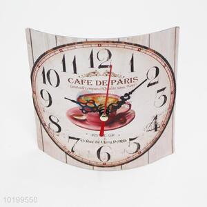 Bottom price iron round vertical clock desk clock