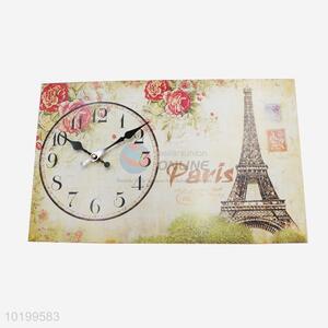 Promotional large wooden quartz wall clock