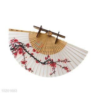 Popular top quality plum blossom hand fan