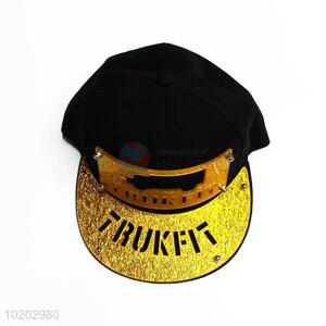 Unique Design Baseball Cap With Gold Cap Peak