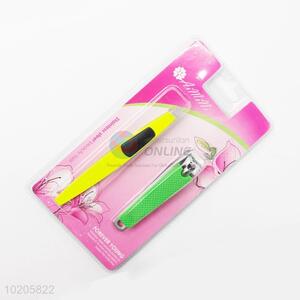 Newfangled 2pcs Stainless Steel Nail Clipper/Eyebrow Tweezers Beauty Tool Set