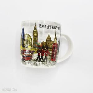 Funny vintage building pattern ceramic cup tea mug for sale