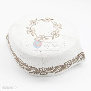 Embroidery flower muslim mens prayer caps