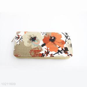 Fashionable Canvas Purse&Wallet with Polyester Zipper for Sale