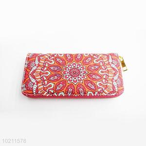 Nice Red Canvas Purse&Wallet with Brass Zipper for Sale