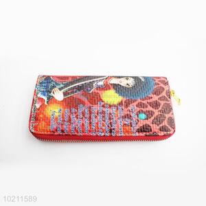 Wholesale Girl Design PU Purse&Wallet with Brass Zipper for Sale