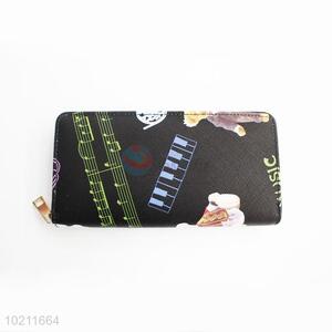 Nice Note Design PU Purse&Wallet with Polyester Zipper for Sale