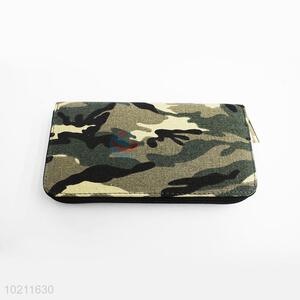 Great Camouflage Patten Canvas Purse&Wallet with Polyester Zipper for Sale