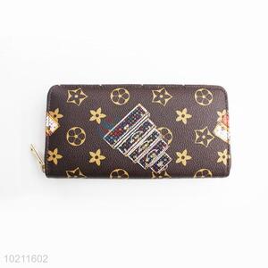 Wholesale Supplies PU Purse&Wallet with Brass Zipper for Sale