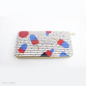 Best Selling Canvas Purse&Wallet with Brass Zipper for Sale