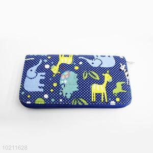 High Quality Animal Pattern Canvas Purse&Wallet with Polyester Zipper for Sale