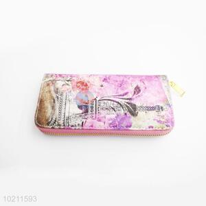 Promotional PU Purse&Wallet with Brass Zipper for Sale