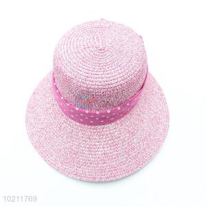 Cheap wholesale pink summer straw fedora hats