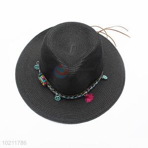 Retro style national wide brim straw hats