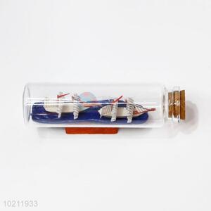 Factory Direct Lucky Drift Glass Bottle with Sailing Boat inside