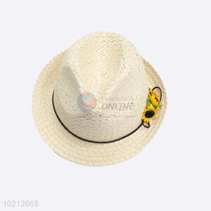 Wholesale cheap flower cowboy hat sun straw hat