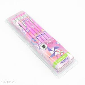 Eco-friendly Pink Color Girl Kids Non-toxic Wooden Pencil