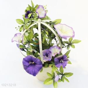 Low price 2pcs simulation petunia flower baskets