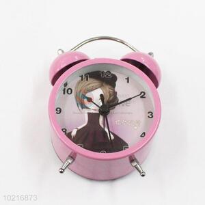 Low price cute pink alarm clock