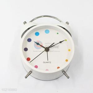 Popular low price daily use simple white alarm clock