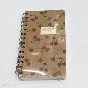 Student Diary Cherry Pattern Notebook Office Softcover Notebook