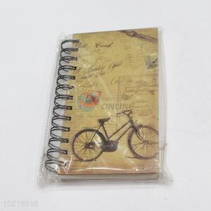 Wholesale Vintage Bicycle Pattern Cover Gift Black Coil Notebook/Memo Pad