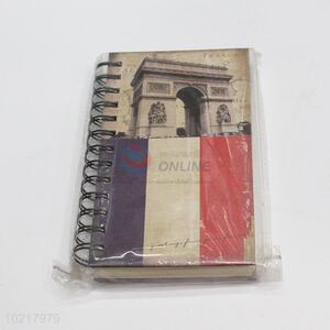 Popular Top Quality French Flag Pattern Black Coil Notebook Notebook/Jotter