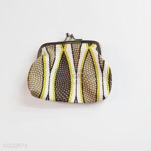 Elegant Striped Coin Purse For Ladies