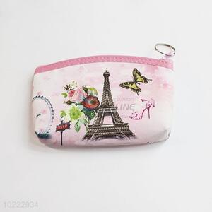 Eiffel tower pattern coin purse for women