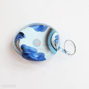 Flower pattern round coin purse portable headset bag