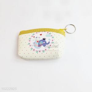 Funny small zipper coin purse with keyring