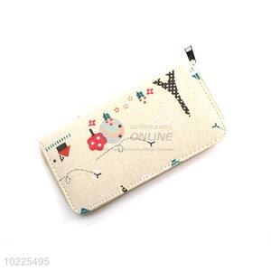 Top Selling Nice Canvas Purse&Wallet with Polyester Zipper for Sale